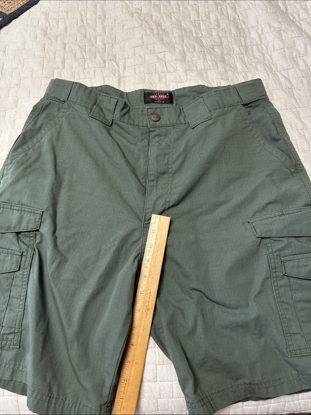 True spec Dark Olive Cargo Shorts with Utility Pockets